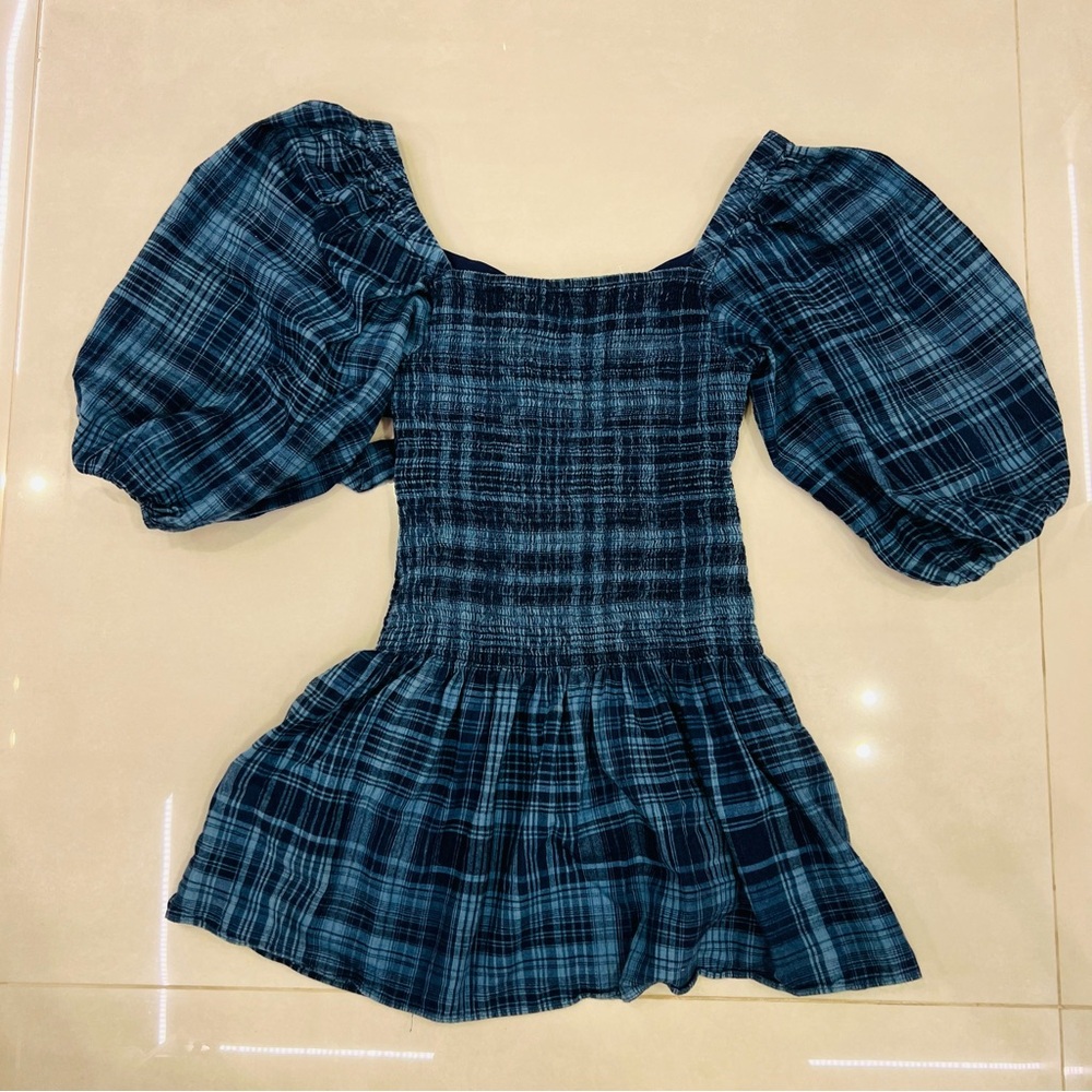 RAMY BROOK Caroline Plaid Smocked Mini Dress - Picture 6 of 11